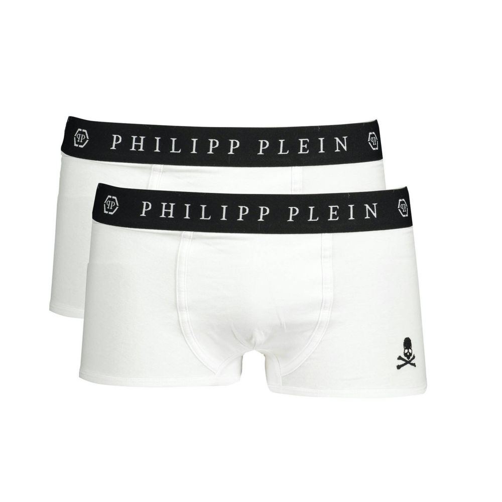 Philipp Plein erkek beyaz pamuklu boxer külot